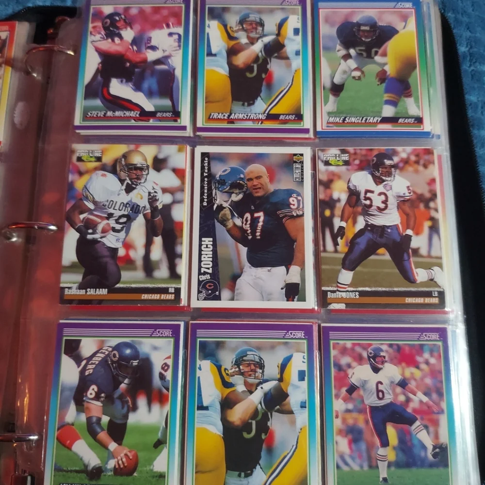 Pro Line/Ground Force Football Cards In Binder 600 Cards